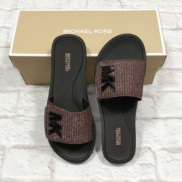 MICHAEL KORS MK Slide In Glitter Black Multi Color - Picture 7 of 7